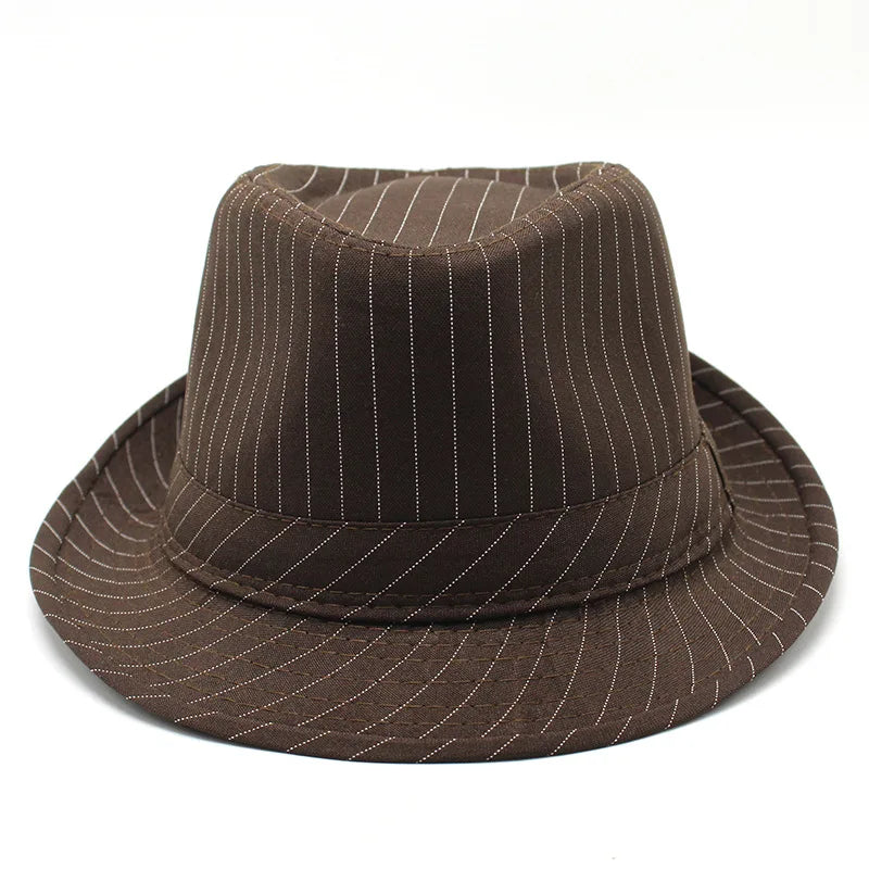 chapeau Fedora rayé
